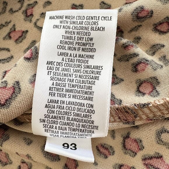 Casual Corner Annex Tank Top Size M Animal Print Tan Black Red Print - Picture 5 of 8